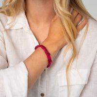 Armbånd. Angélica León, «Eva» Fuksia